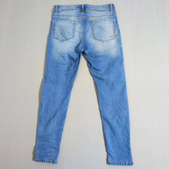 Indigo Rein Jeans women's junior size 13/30  denim blue ankle skinny high rise - Picture 3 of 14